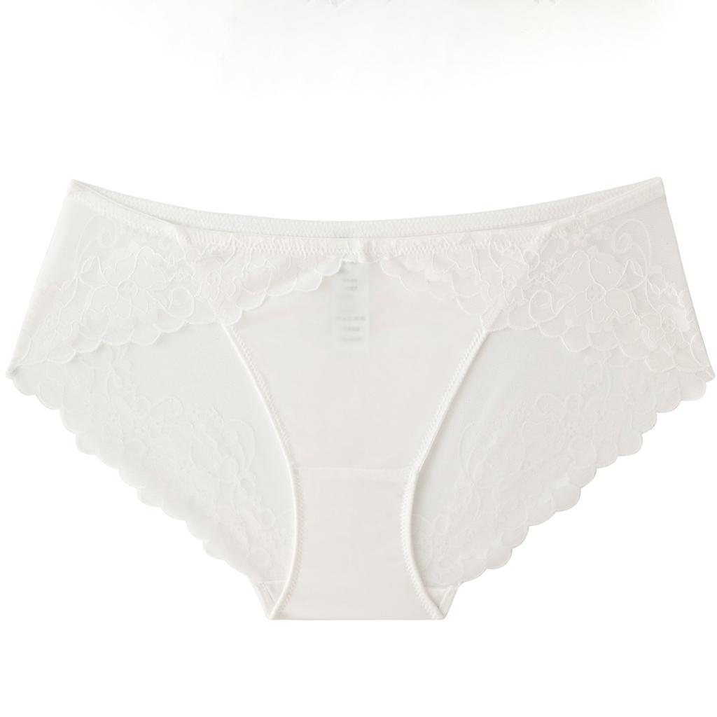 French Style Sexy Low Waist Breathable Hip Lifting Lace Panties With Cotton Crotch