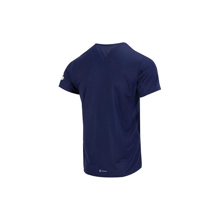 Adidas T Shirts Men's Navy Blue Crew Neck Moderate Straight Fit HM8446