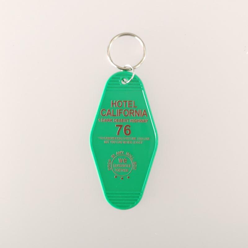 Vintage Acrylic Motel Room Keychain: Retro & Durable Design