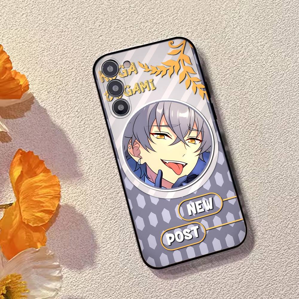 Game Ensemble Stars O-Ogami Koga Phone Case For Samsung Galaxy A73,A72,A71,A70,A53,A52,A51,Soft Silicone Black Cover