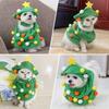 Pet Christmas Tree Clothes Transformation Clothes Funny Cat Dog Clothe Green Soft Plush Warm Belt Star Plush Ball Funny Dress Up