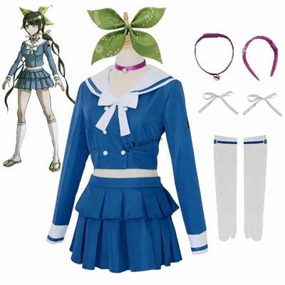 Anime Danganronpa Cosplay Kostüm V3 Killing Harmony Tenko Chabashira Schuluniform Outfit Kleid Matrosenanzug