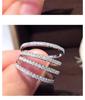 18K Rose Gold s925 Sterling Silver Cubic Zirconia Index Finger Ring for Women – Simulated Diamond Tail Ring