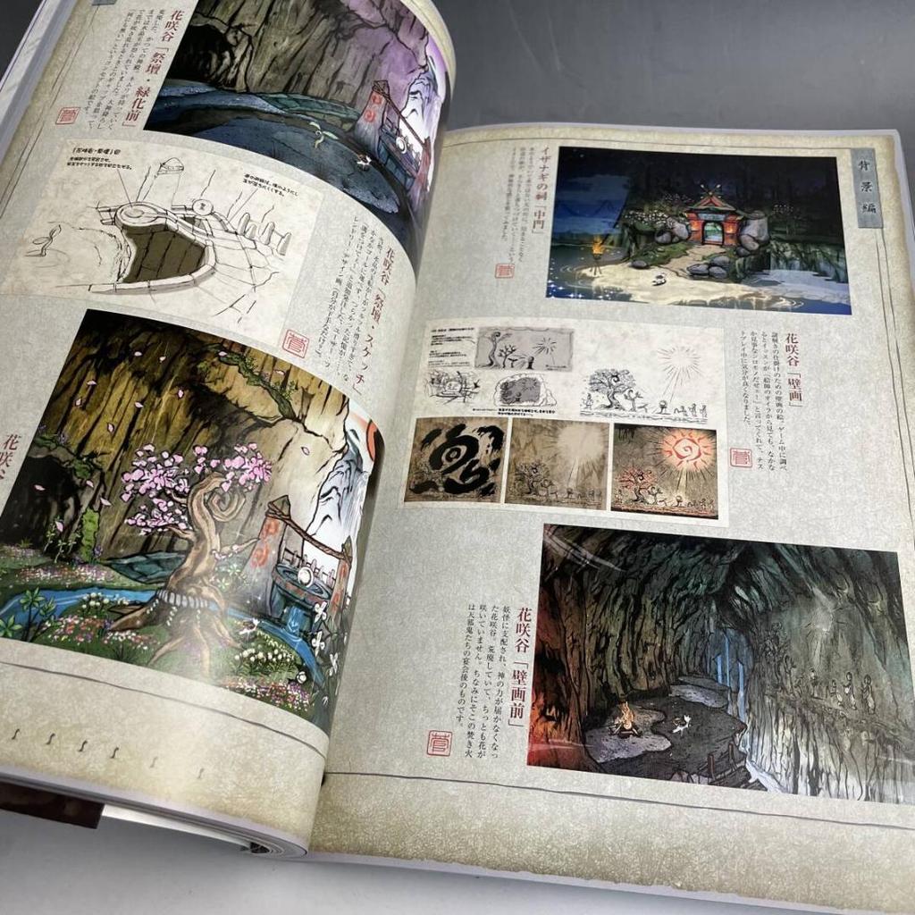 [USED] Okami Ezoushi Kizuna Okami Artwork Collection Tendo Taishi Issun Collection 2006 First Edition Capcom