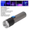 UV LED Taschenlampe Violettes Licht Schwarz Aluminium Taschenlampen Taschenlampe Tragbar USB Aufladbar Ultraviolett 3-Lichtmodi 365nm 395nm Einfach