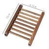 Pack of 5 Wooden Soap Dish: Punch-free Adhesive - Simple Drainage Design Soap Rack for Bathroom Shower Organizer and Home Essentials/brown