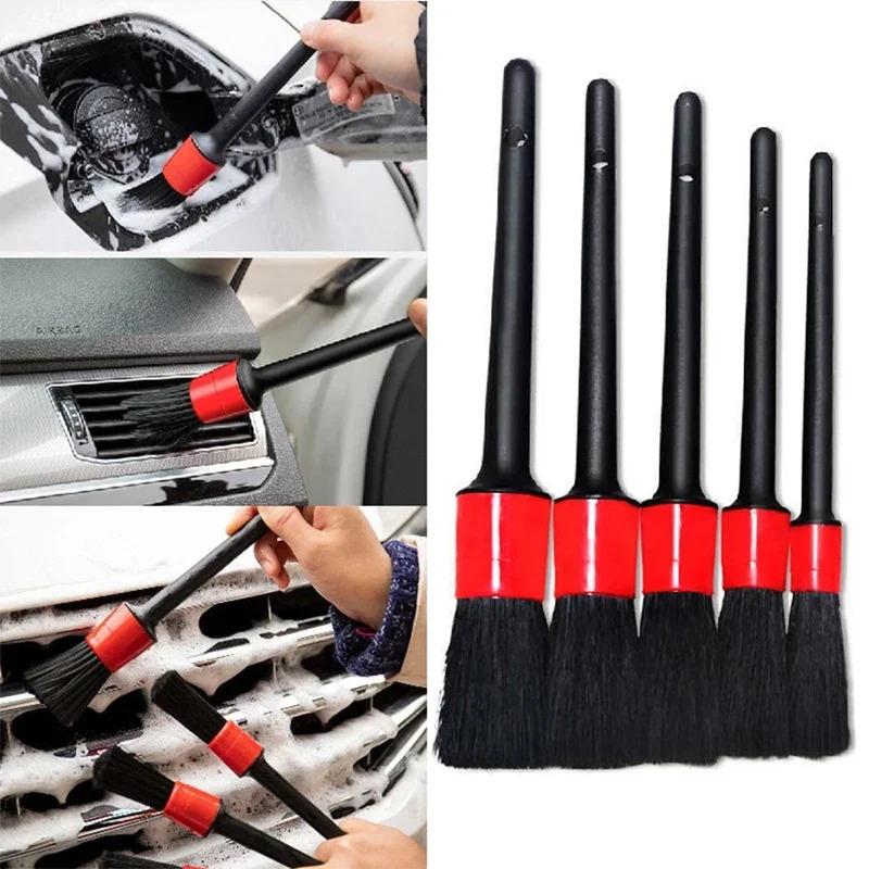 5 Stück Auto-Innenraum-Reinigungsbürsten - Detail-Spaltbürsten für Autositze & enge Spalten (Autowaschset)