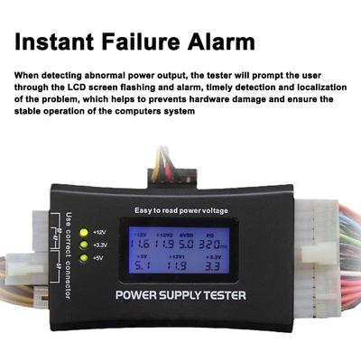 Strumento di rilevamento dell'alimentazione ATX portatile Computer Host Power Signal Tester Display LCD Chassis Power