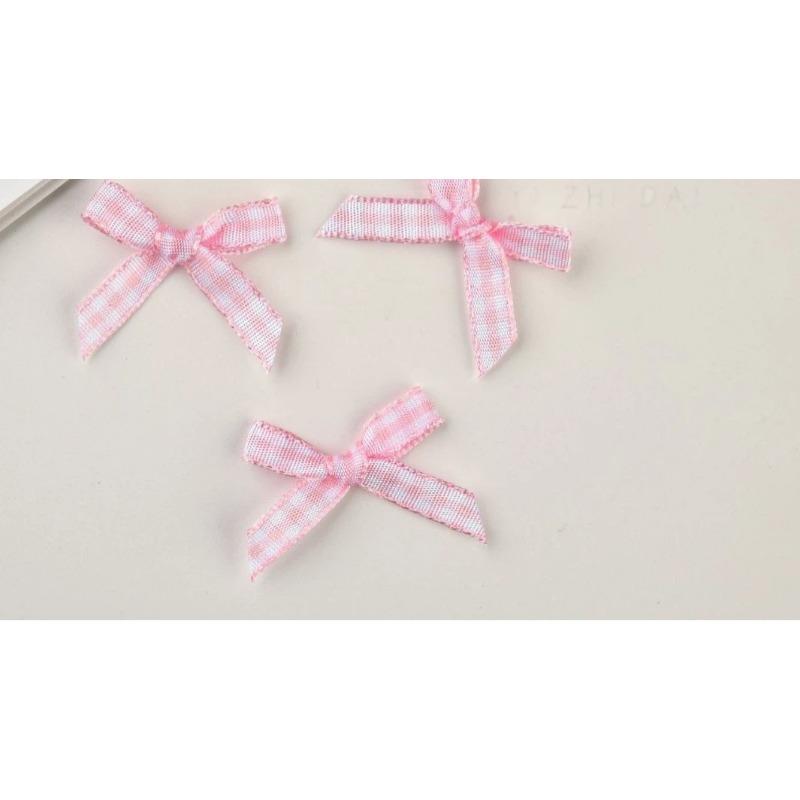 

Ribbon Bow Clothing Woven Mesh Embroidered Woven Labels Handmade Accessories 20pcs розовый