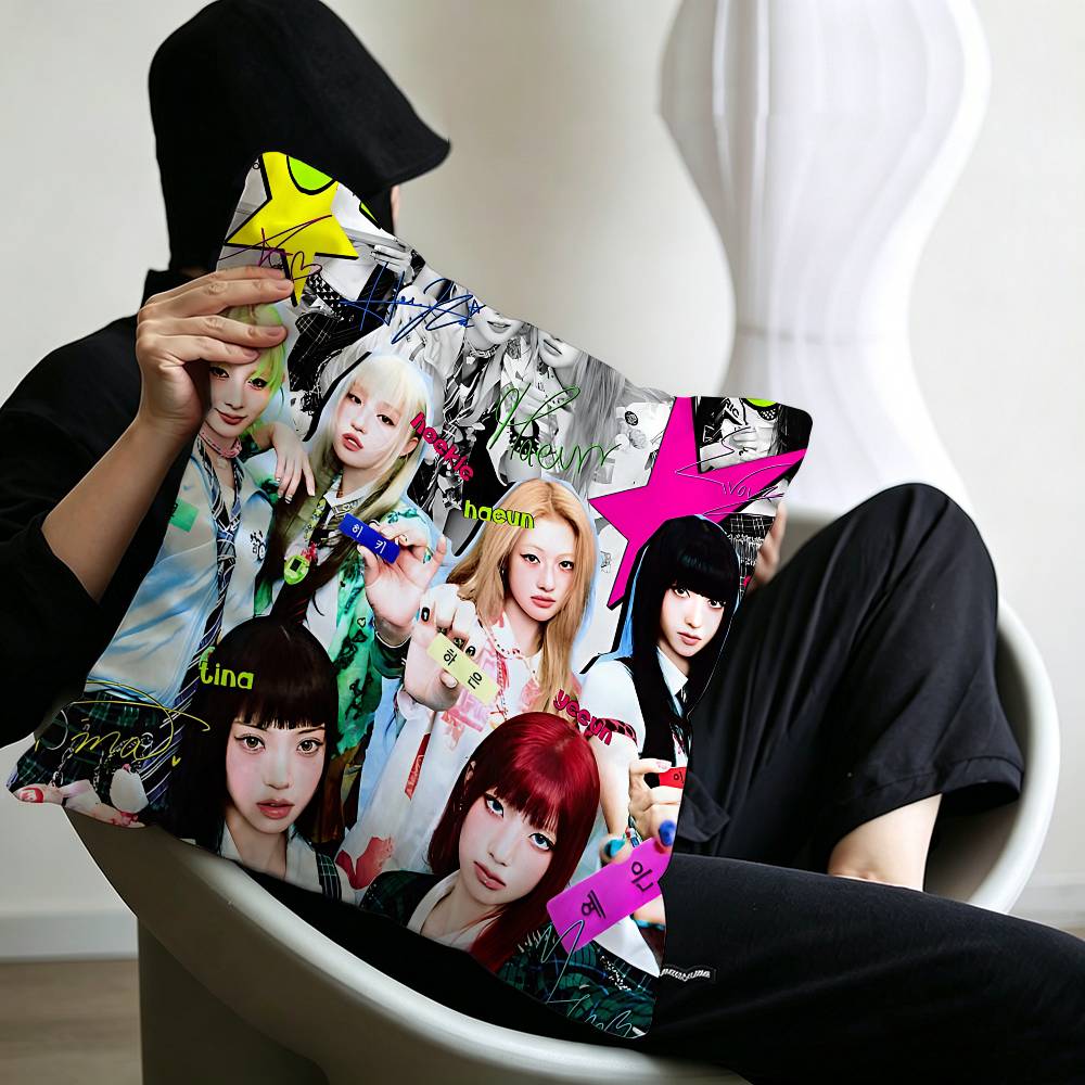 Girl group U-Unchild Pillowcase toon Gift Cushion Cover Bedroom Home Sofa Chair Seat Decor pillow case
