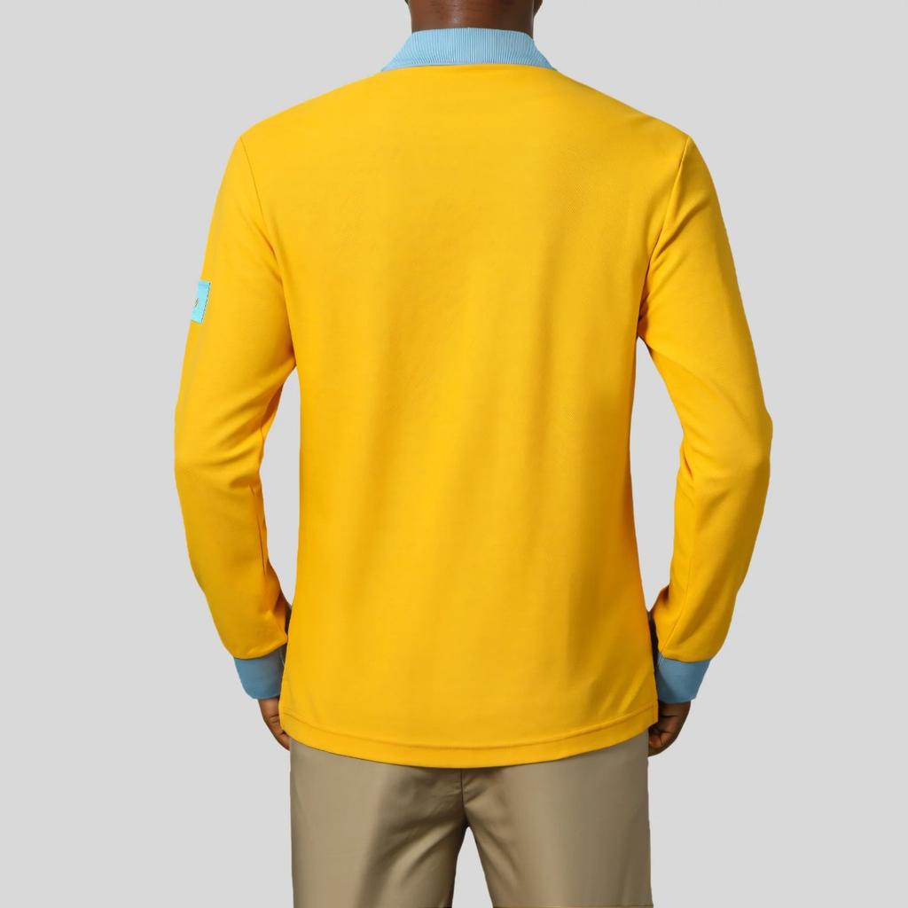 STORN Męska Koszulka Polo Kazachstan Długi Rękaw Casualowa Bawełna Wysokiej Jakości Haft Luksusowe Szycie Kontrastowy Kolor