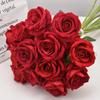 Velvet Single Big Rose Simulation Flower For Photography Props And Home Decor