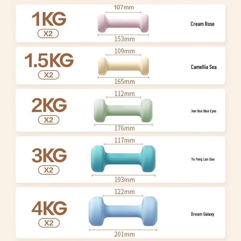 Jingdong Dip-Coated Cast Iron Dumbbells