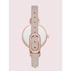Used Katespade Hollis Three Hand Matte Gray Leather Watch KSW1548