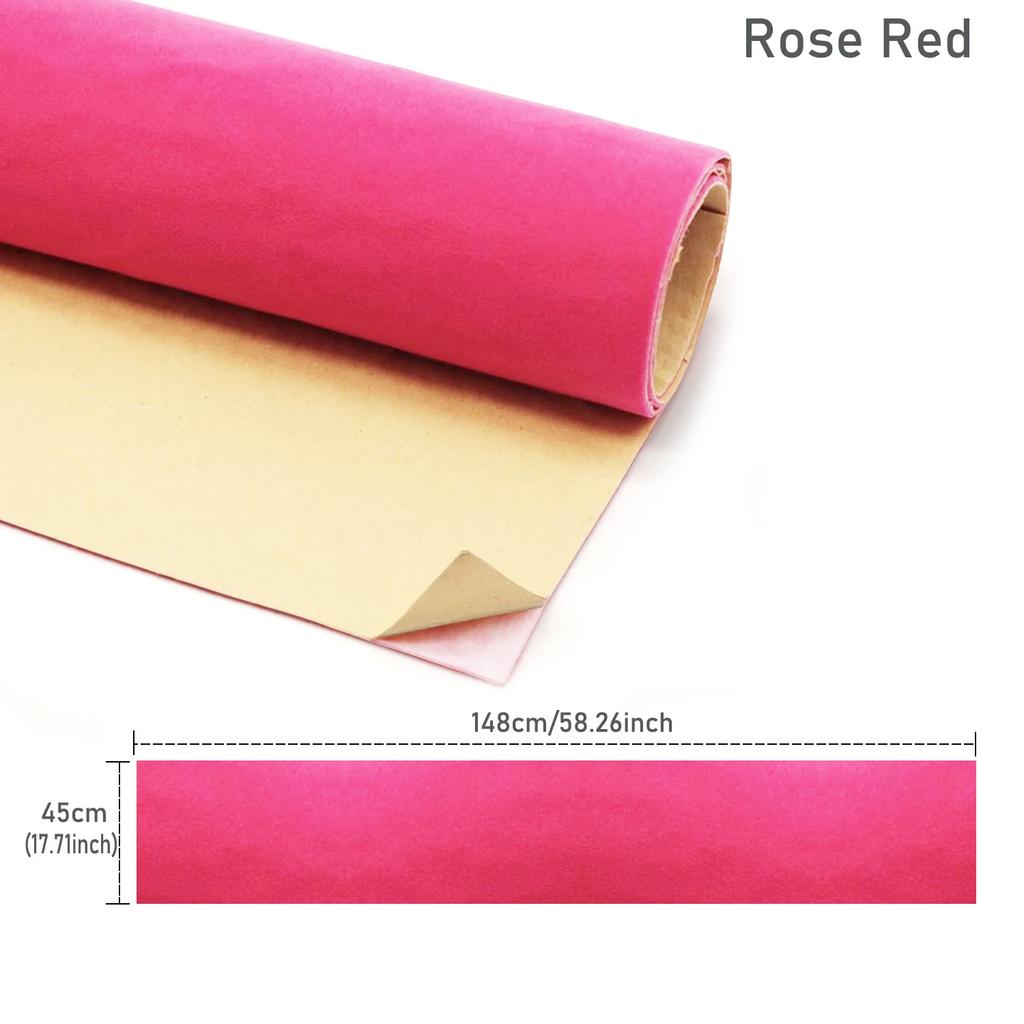 1/2/3 Roll Self-Adhesive Velvet Flock Liner 45x148cm, Multi-Color Contact Paper for Jewelry Box Lining, Drawer & Craft Projects