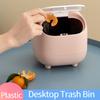 Desktop Trash Bin Press Type Household Storage Bin Double Layer Cute Small Trash Can Cute Ins Mini Trash Storage Box Home Decor