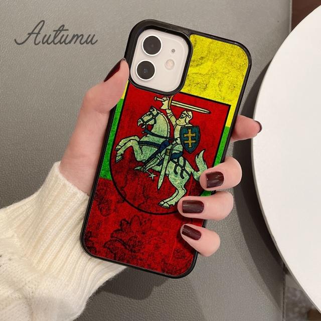 Lithuania Flag Phone Case for iPhone 11 12 13 14 Pro Max Mini X XR XS SE 2020 5 6S 7 8 Plus Samsung Galaxy S21 S22 Cover Shell