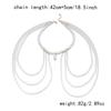 Collier de Perles Imitation Irrégulières pour Femmes Hommes Minimaliste Multicouche Chaîne de Perles Choker Bijoux de Corps Polyvalents