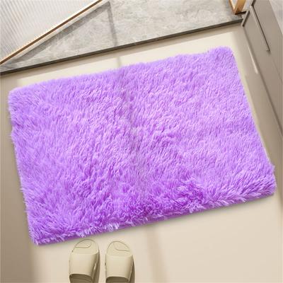 Alfombra de felpa púrpura para dormitorio, alfombra pequeña de 50x80cm, alfombra de baño esponjosa, bonita alfombra de baño peluda