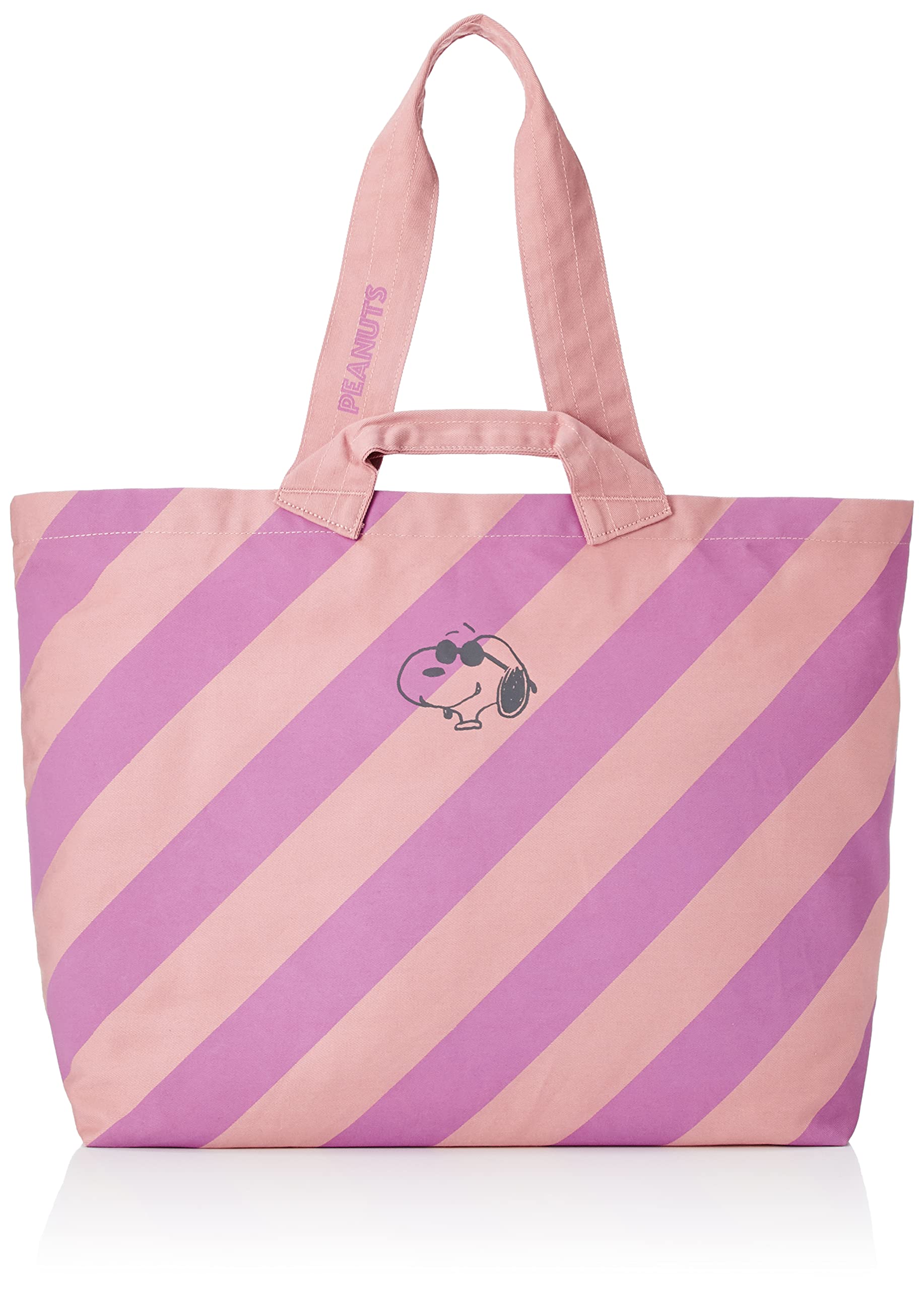 

Snoopy Joe Cool Large Capacity Tote Bag W Stripe Peanuts6Z 8210 Pink [Rootote] IP.Grande Women s рожевий