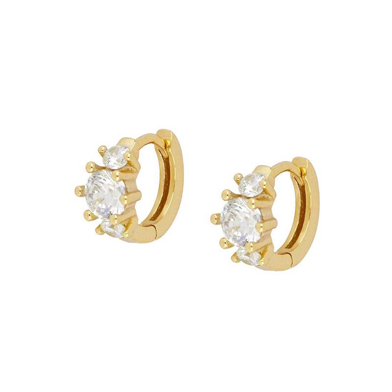

Vintage Stainless Steel Zircon Star Hoop Earrings for Women French Design Gold Plated Chain Earring Punk Unisex Rock Jewelry