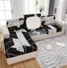 1pc Elastic Geometric Sofa Seat Cushion Cover Stretch Tight Sofa Cover for Living Room Chaise Lounge Couch Corner Sofa Cover