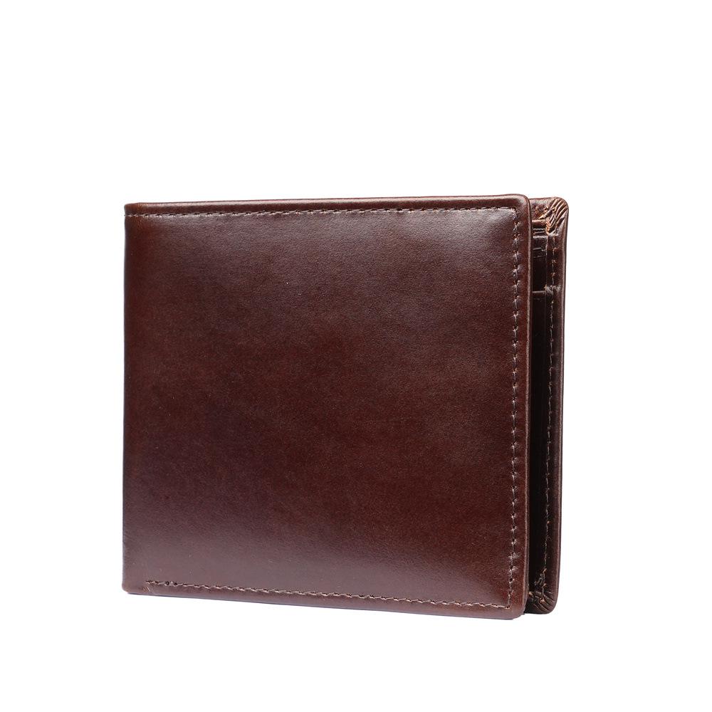 Portafoglio Bifold da Uomo e Porta Carte in Vera Pelle con Tasca Portamonete, Scomparti Multi-Carta, Pelle Bovina di Primo Strato