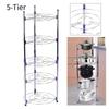 5 Tiers Home Kitchen Pans Pots Storage Rack Durable Metal Wire Shelving Organizer