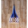 Metall Schnitt Hängelampe Deckenpendelleuchte, 6" Klein, Blau, 2er-Pack