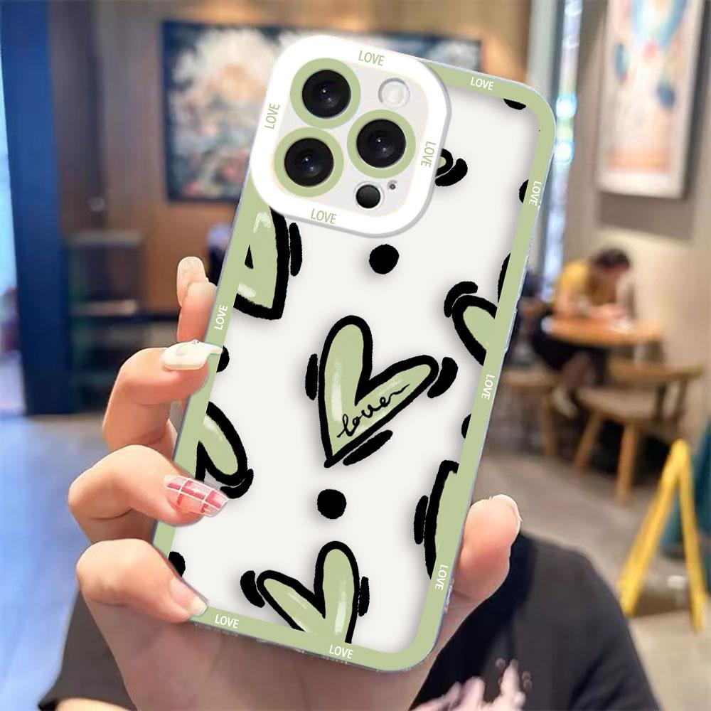 

Lovely Love Heart Clear Phone Case For Realme 15 5 6 7 7I 8 8I 9 9I 10 11 12 NOTE 70 C75 C71 C67 C65 C55 C53 C35 C33 C30 Cover REALME C30