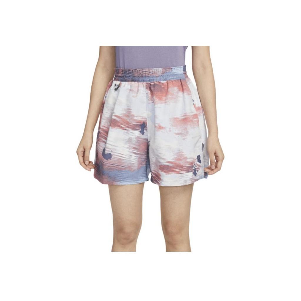 Nike All Over Print Lace-Up Outdoor Woven Casual Shorts Women shorts Multicolor FN1959-440