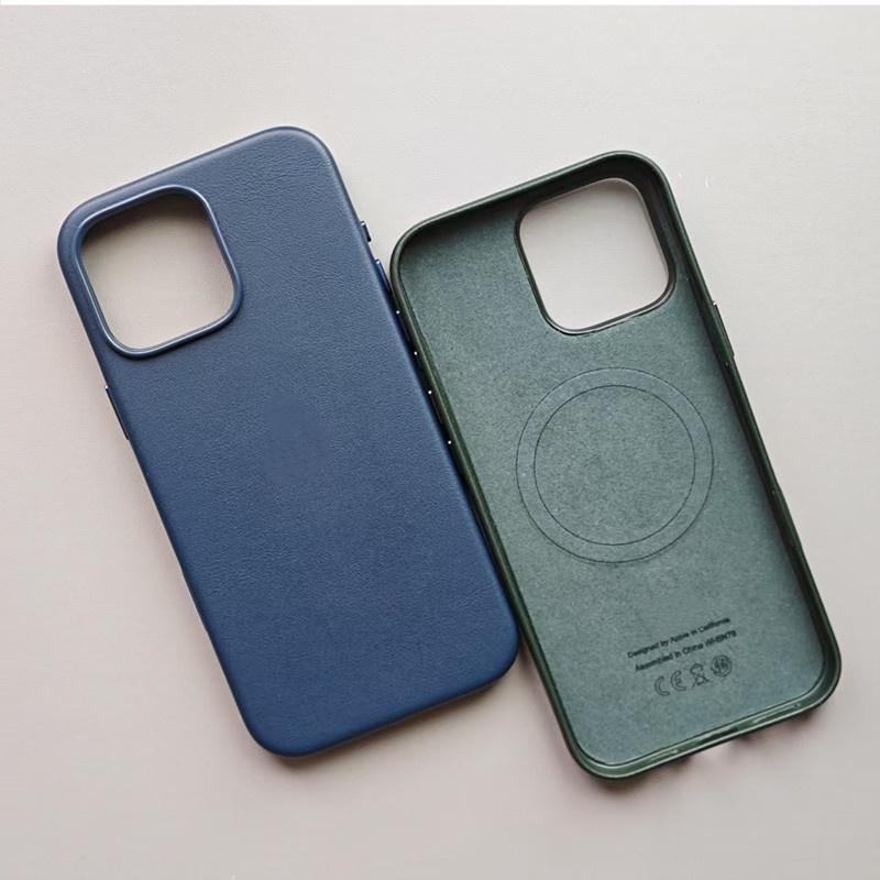 Official 1:1 Leather Case for IPhone15 Pro Max 15 Pro15 Case for Magsafe Wireless Charging with Camera Button Phone Leather Case