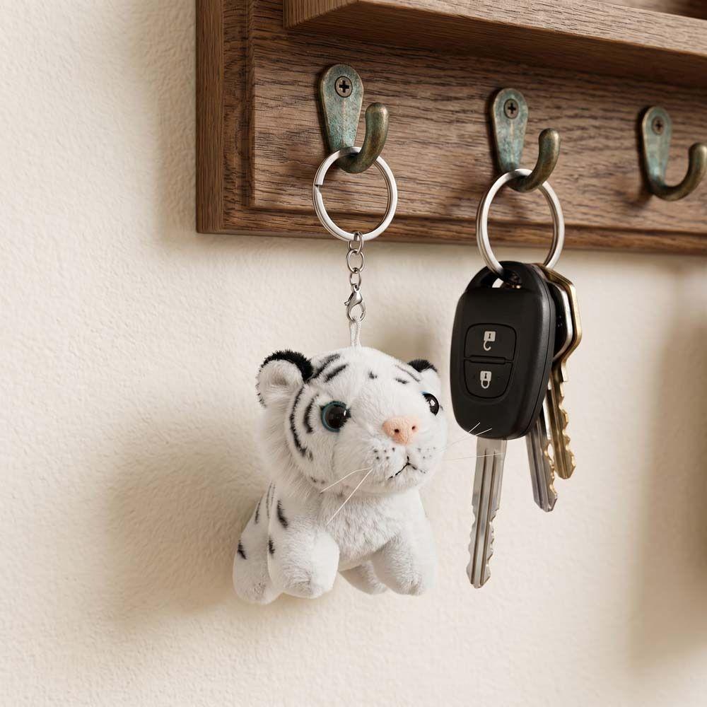 Colección Llavero de Peluche Tigre Juguete de Peluche Tigre Esponjoso Llavero de Muñeca Tigre Decoración para Bolso