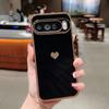 Trendy Glossy Plating Love Heart Soft TPU Case For Google Pixel 10A 10 9 Pro XL 8 7 A Skin-friendly Shockproof Bumper Back Cover