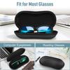 Fintie Sunglasses Hard EVA Sports Eyeglass Case with Metal Travel Zipper Eyeglass Lightweight and Portable Case, Shell, Impact-Resistant Carabiner,