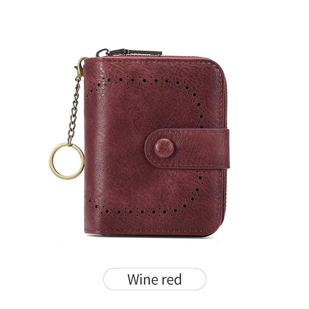 New Anti-theft Brush Women's Wallet Hollow Short Organ Card Bag Retro Large-capacity Wallet