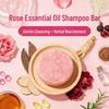 Cedarwood & Rose Essential Oil Shampoo Bar - Deep Cleansing Handmade Soap with Camellia & Soapberry Herbs