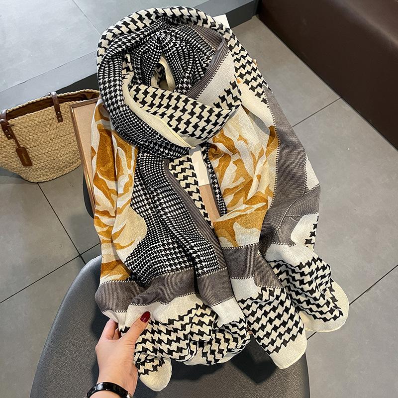 1PC 180*90cm Keep Warm New Elegant Luxury Silk Scarf Decoration Shawl Sun Protection With Women Fashion