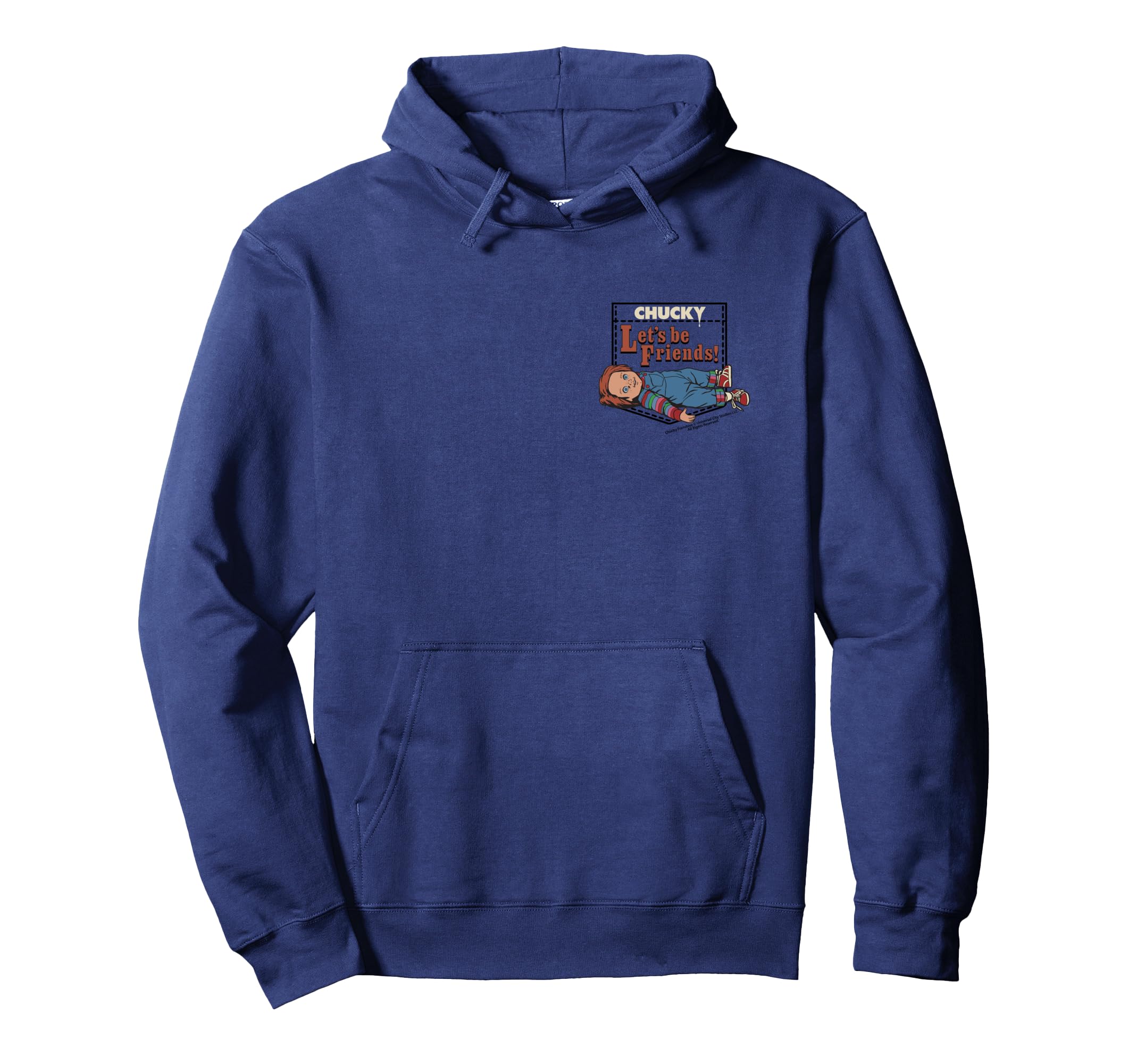 

Толстовка с капюшоном Chucky Be Friends Faux Pocket Let s синий