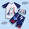 2023 Boys' Quick-Dry Swimwear Set: Split Style Swimsuit with Trunks for Children, Available in Small, Medium, Large
