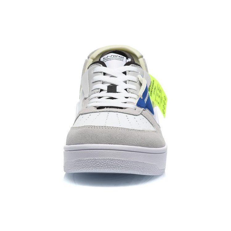 Li Ning CF Deconstruction Rutschfest Abriebfest Niedrig geschnitten Skateboard Schuhe Herren Weiß Grau Schwarz AGCQ315-2