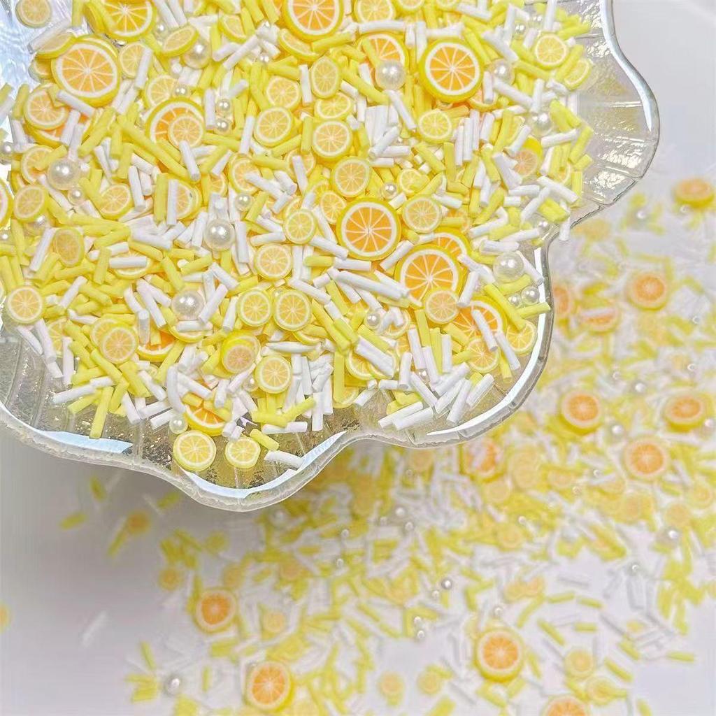 Lemon Polymer Clay Candy-Themed Phone Case Decoration Set