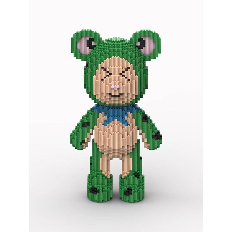 Colorful Animal Bear Mini Brick Kawaii Art Bear Panda Ornament Building Block DIY Assembly Toys for Home Decoration