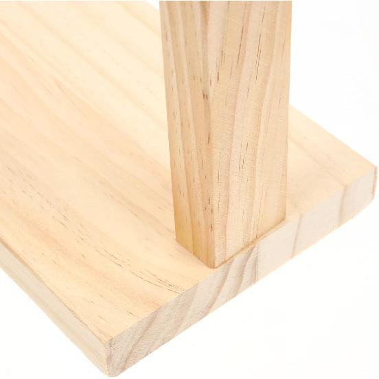 Jojofuny Wooden Tabletop Paper Roll Dispenser Vintage Rotatable Bobbin Stand Paper Roll Dispenser Holder Sewing Ribbon Yarn Organizer for Holiday