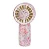 Sparkling Mini Cooling Fan 3 Gears Portable Hand Fan Stylish Rhinestone Handheld Fan  Office