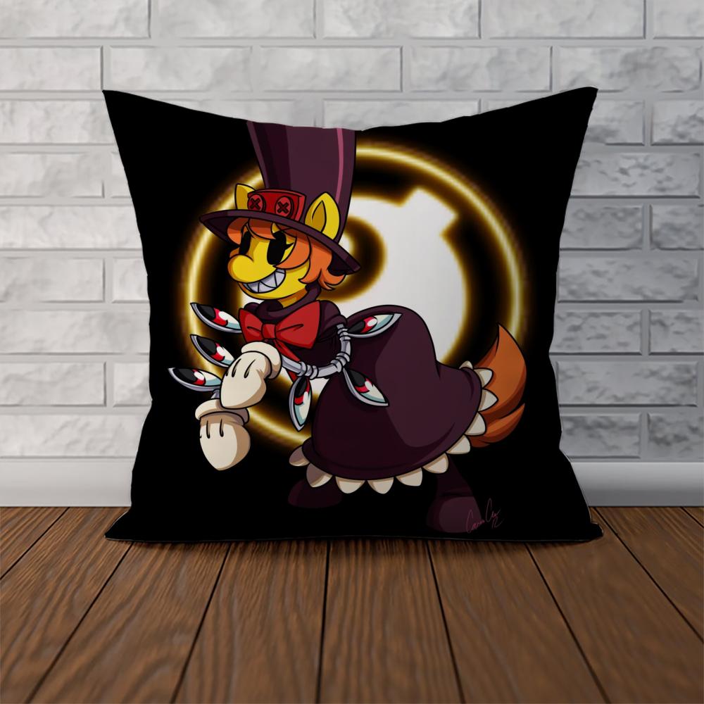 Skullgirls Pillow Case For Car Sofa Decorative Home Doublesided Print Plush Square Throw Pillow Cushion Cover