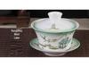 Extra Large Jingdezhen San Cai Gaiwan Ceramic Tea Set for Gongfu Eight Treasures Brewing, Ideal for Office and Home Use.