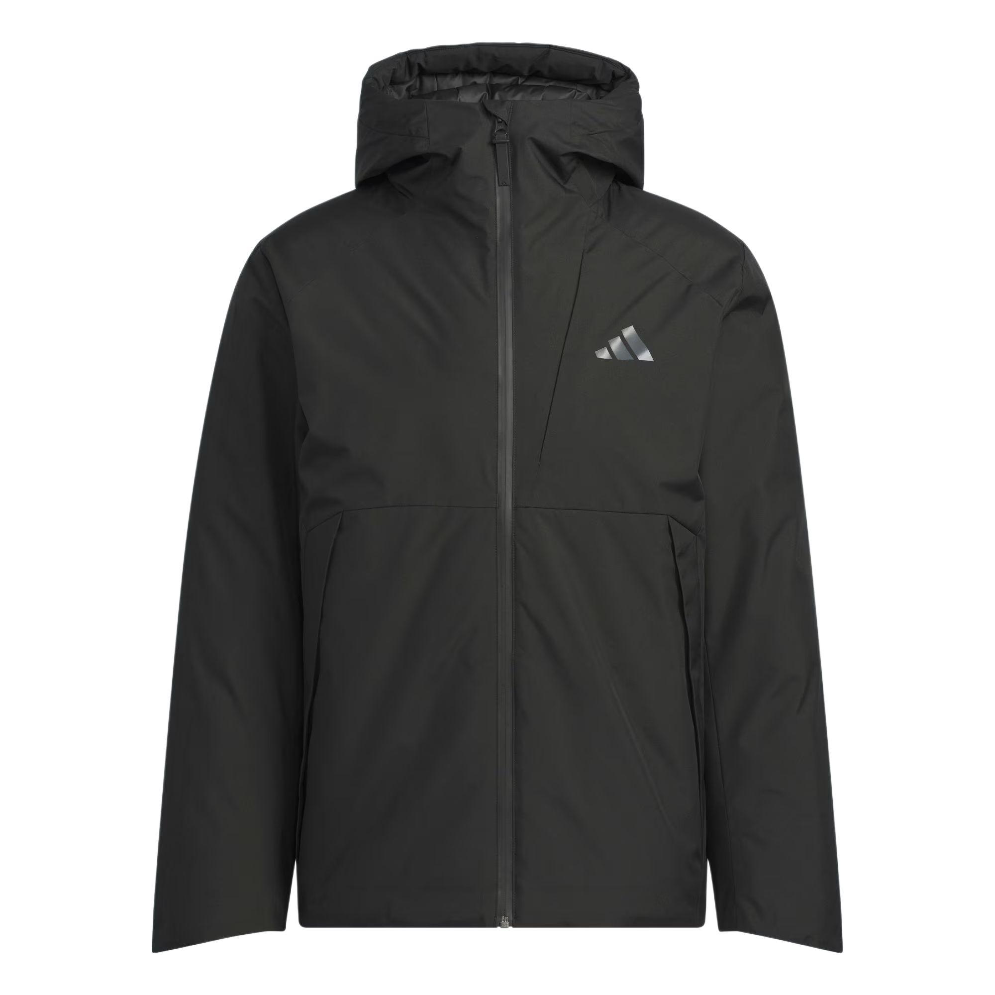 

Adidas FW25 Future Tech Теплая куртка с капюшоном на молнии, на пуху 600 FP, мужская куртка KQ5505 S