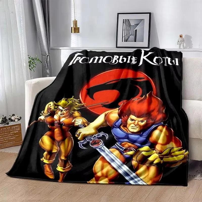 Fashion Cartoon Thundercats Printed Blanket Picnic Blankets Warm Blanket Soft and Comfortable Blanket Home Travel Birthday Gifts