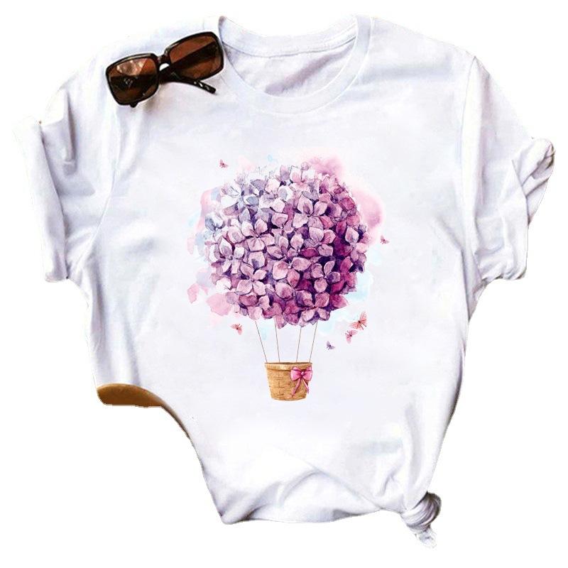 Summer 3D Printed T-shirt, Women's Short Sleeved, In Stock, Personalized T-shirt